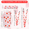 FUNDIARY Strawberry Pink Carrying Case for Nintendo Switch OLED Cute Travel Case Protector for Switch oled Accessories w
