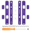 eXtremeRate DIY Replacement Shell for Joycon Strap Purple Soft Touch Custom Controller Wrist Strap Housing Buttons for N