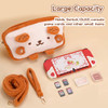 GeekShare Plush Toast Bag Compatible with SwitchOLED Large Capacity Travel Carrying Case with A Shoulder Strap fit Switc