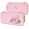 PlayVital Pink Cute Carrying Case for Nintendo Switch OLED Thumb Grip Caps Kitten Chicken Slim Travel Case for Switch Po