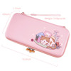 PlayVital Pink Cute Carrying Case for Nintendo Switch OLED Thumb Grip Caps Kitten Chicken Slim Travel Case for Switch Po