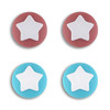 eXtremeRate PlayVital Star Design Cute Switch Thumb Grip Caps Bondi Blue Indian Red Joystick Caps for Nintendo Switch Li
