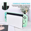DLseego Animal Crossing Switch OLED Case Protective Cover Dockable Hard Shell Joy Con Skin Accessory With 4PCS Thumb Gri