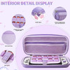 HYPERCASE Purple Carrying Case for Nintendo Switch or OLED Shockproof Protective Hard Shell Travel Case for Switch Conso