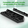 OSTENT Dual Motors Cooling Fan Radiator Charger Station USB Hub Vertical Stand for Sony PS4 Slim Console