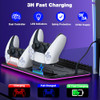 NinJoyGo PS5 Stand Cooling Station with Controller Charger Upgraded Cooler Fan for PS5 Slim Disc Digital Console Gaming