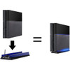 KlsyChry Stand with HUB Blue Light for PS4 Blue Led Light Vertical Stand Base with 3 USB HUB Port for Sony PlayStation 4
