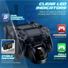 TNP PS4 Controller Charging Station Dock Stand PS4 Dualshock Control Gamepad USB Port Dual Charger Cradle Base with Cabl