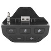 Qiilu Stereo Headset Adapter Headset Adapter Controller Audio Adapter Headphone Converter for One Gamepad Black