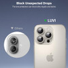 LUVI Compatible with iPhone 16 Pro Max 16 pro Bling Camera Lens Protector Gear Design Diamond Individual Ring 9H Tempere
