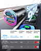 MRGLASUpgrade 90W USB C Car Charger Fast Charging PD45W QC45W Cigarette Lighter Car Charger Adapter MiniAll MetalNot Dis