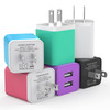 6Pack USB Wall Charger iGENJUN 24A Dual USB Port Cube Power Plug Adapter Fast Phone Charger Block Charging Box Brick for