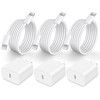 GOSLA iPhone 15 Fast Charger 3Pack 20W USB C Charger iPad Pro Charger Block with 6FT Type C to Type C Charging Cord for
