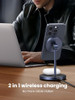 UGREEN MagFlow 2in1 Magnetic Wireless Charging Stand Fast Wireless Charger for iPhone 17 16 15 14 13 12 Series and AirPo