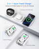 Charging Station for Apple Multiple Devices 3 in 1 Foldable Magnetic Wireless Charger Dock Travel Charging Pad for iPhon
