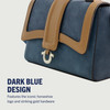 True Religion Womens Satchel Bag Purse Mini Crossbody Travel Handbag with Camo Adjustable Shoulder Strap Blue
