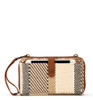 Sakroots Large Smartphone Crossbody in Canvas Detachable Wristlet Strap Tobacco Batik World Woven