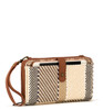 Sakroots Large Smartphone Crossbody in Canvas Detachable Wristlet Strap Tobacco Batik World Woven