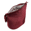 Velvet Bucket Crossbody Purse Raisin