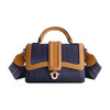 True Religion Womens Satchel Bag Mini Crossbody Purse Handbag with Adjustable Shoulder Strap Denim
