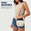 True Religion Womens Crossbody Bag Mini Purse Handbag with Adjustable Shoulder Strap and Coated Hardware Ivory