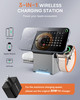 ZEEHOO 3 in 1 Charging Station for Apple iPhone MagSafe Charger Qi2 Certified Rotating Wireless Charger Stand for iPhone