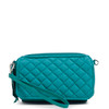 Vera Bradley Womens Cotton All in One Crossbody Purse With RFID Protection Forever Green Recycled Cotton One Size