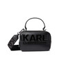 KARL LAGERFELD Womens Simone Logo Satchel Crossbdoy Jet Black One Size