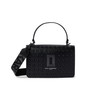 KARL LAGERFELD Womens Simone Studded Satchel Crossbody Black One Size