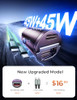 AINOPE 90W Super Fast Car Charger Invisible USB C 45W Car Charger Fast Charging Type C MiniMetal Cigarette Lighter USB A