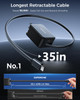 SUPERONE Retractable USB C Charger for iPhone 17 DualPort USB C Charger Block with 354in Cable 35W Fast Retractable Wall