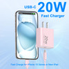 iPhone 17 16 Pro Charger Fast Charging 20W USB C Fast Charger Block with 10FT Long USB C to C Charging Cable for iPhone