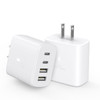 USB C Charger Block40W 2Pack 4Port PD USB C Charger Block Power AdapterQC Wall Charging Plug Fast Charging Blocks Multip