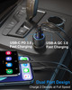 USB C Car Charger 4Pack OKRAY 36W Dual USB PD30QC30 Fast Charging Phone Car Chargers 12v Cigarette Lighter Adapter Compa