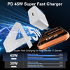 45W USB C iPhone 17 16 Pro Max Charger Block Type C iPhone 16 17 Super Fast Charger with 10 FT Long Type C Fast Charging