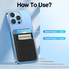 SHANSHUI Wallet for Magsafe Stretchy Magnetic Phone Wallet Card Holder for Back of Phone Compatible with iPhone 16151413
