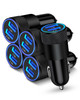 AILKIN 5pcs Car Charger Adapter USB Multi Port Cigarette Lighter Fast Charging Power Block Plug for iPhone 17 16 15 14 1