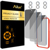 Ailun 3 Pack Privacy Screen Protector for iPhone 16 61 inch 3 Pack Camera Lens Protector Anti Spy Private Tempered Glass