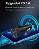 60W USB C Car Charger Dual PD 30 Fast Charging Adapter Flush Fit Cigarette Lighter Plug for iPhone 17 16 15 Pro Max 16e