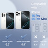 JETech Camera Lens Protector for iPhone 16 Pro 63Inch and iPhone 16 Pro Max 69Inch Bling Glitter Individual 9H Tempered