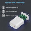 Double USB C Fast Charger Block for iPhone 17 Pro Max Dual PD GaN TypeC Fast Charging Port Power Adapter Plug Cube for A