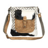 Myra Bag Approach Upcycled Canvas Cowhide Crossbody Bag S1349 Brown One Size