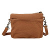 Myra Bag Peach n Bleach Upcycled Canvas Leather Crossbody Bag S1569