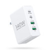 Mac Book Pro Charger 140W Type C Fast Charger for USB C Port MacBook Pro MacBook Air ipad Pro 4Port PD20W Wall Charging