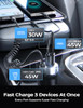 LISEN 90W for iPhone 17 16 15 Pro Max Car Charger USB C Fast ChargeSuper Fast for iPhone 15 16 17 Pro Car Charger Type C