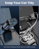 4 in 1 Retractable Car Charger 60W Fast Car Phone Charger with Retractable Cord Type C and Lightning Compatible with iPh