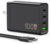 YEOTSMUT 100W USB C Charger Block4Port GaN Fast Charger Compatible with MacBook Pro MacBook Air Google Pixelbook ThinkPa