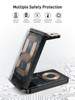 Wireless Charging Station for Samsung 3 in 1 Foldable Wireless Charger for Galaxy S25 UltraS25S25S25 EdgeS24 UltraZ Fold