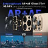 Tensea for iPhone 16 ProiPhone 16 Pro MaxiPhone 15 ProiPhone 15 Pro Max Camera Lens Protector Metal Aluminum Alloy Tempe