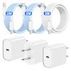 USB C Charger for iPhone 15 Pro Charger Fast Charging 3Pack 6610FT 20W TypeC Charger Fast Wall Charger Block with USB C